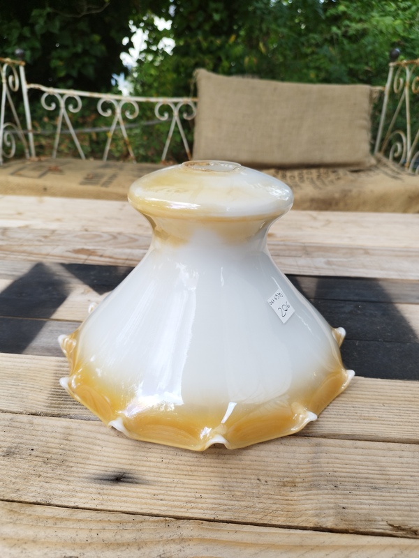 Draped opaline lampshade