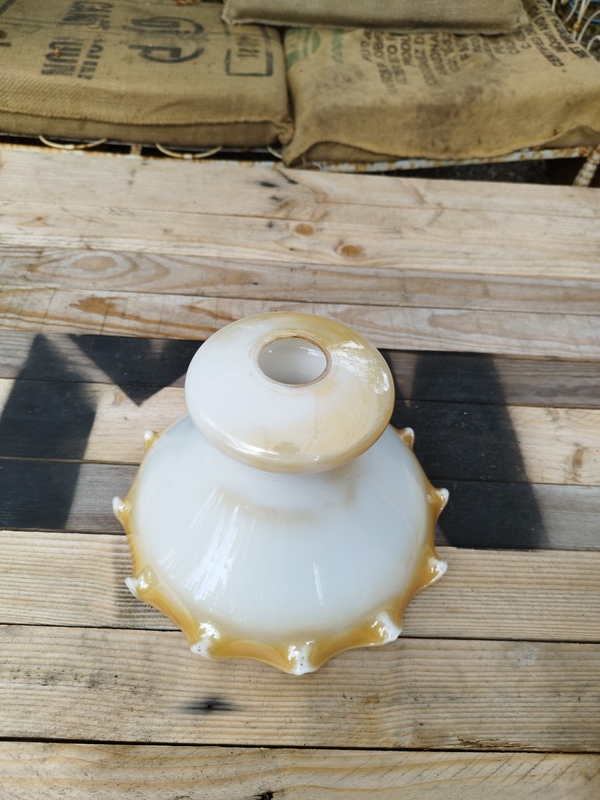 Draped opaline lampshade