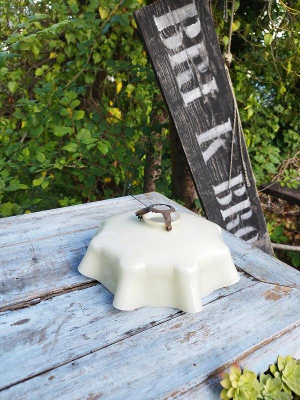 Draped opaline lampshade