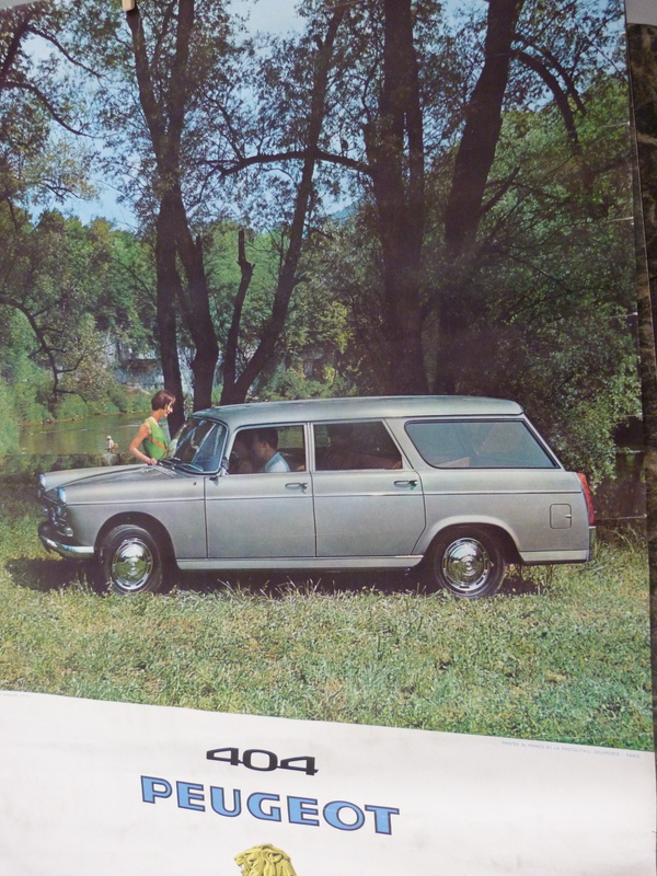 Peugeot 404 station wagon poster