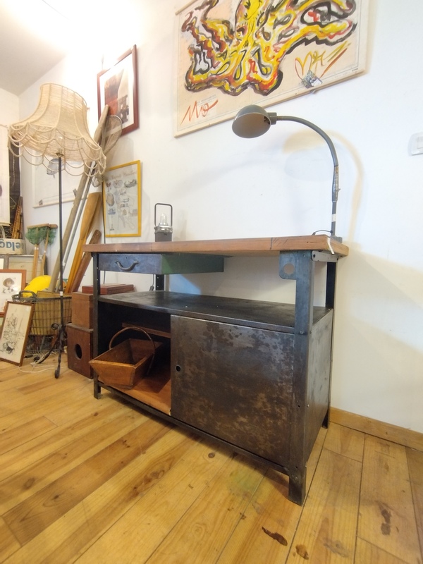 Old industrial workbench