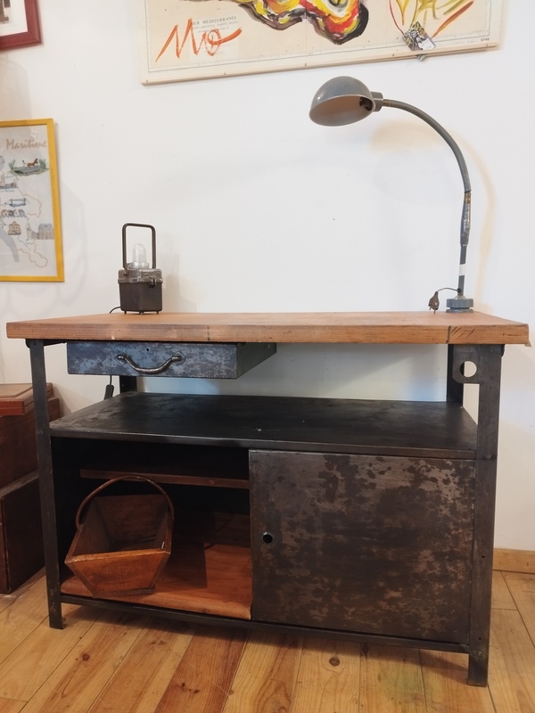 Old industrial workbench