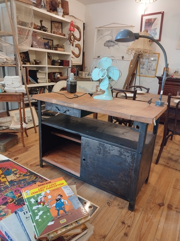 Old industrial workbench