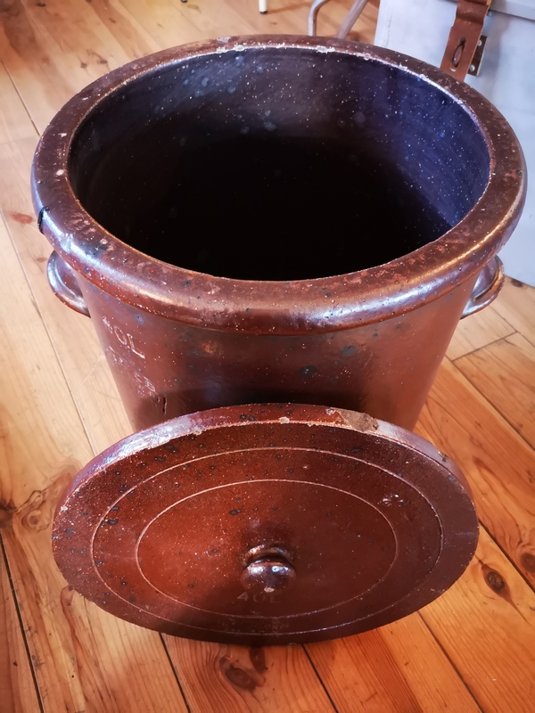 Old stoneware pot