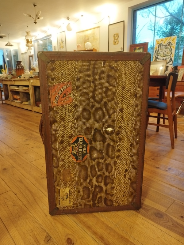 Antique travel suitcase