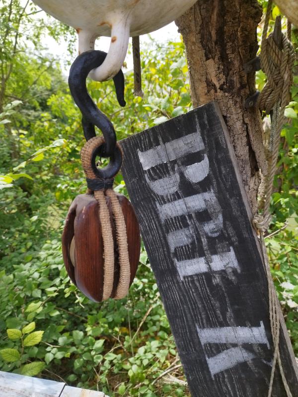 Antique 19th-century bronze pulley 