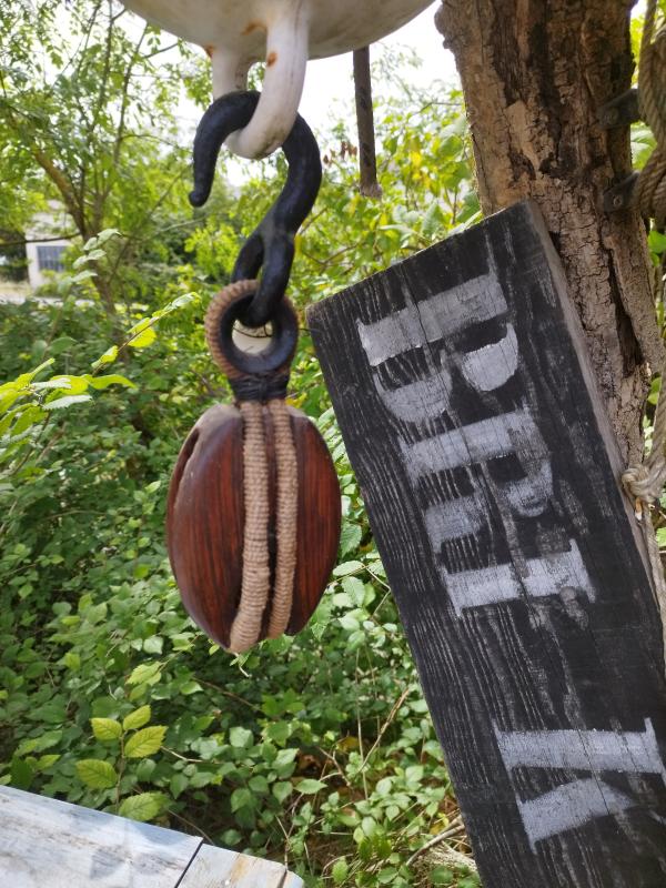 Antique 19th-century bronze pulley 