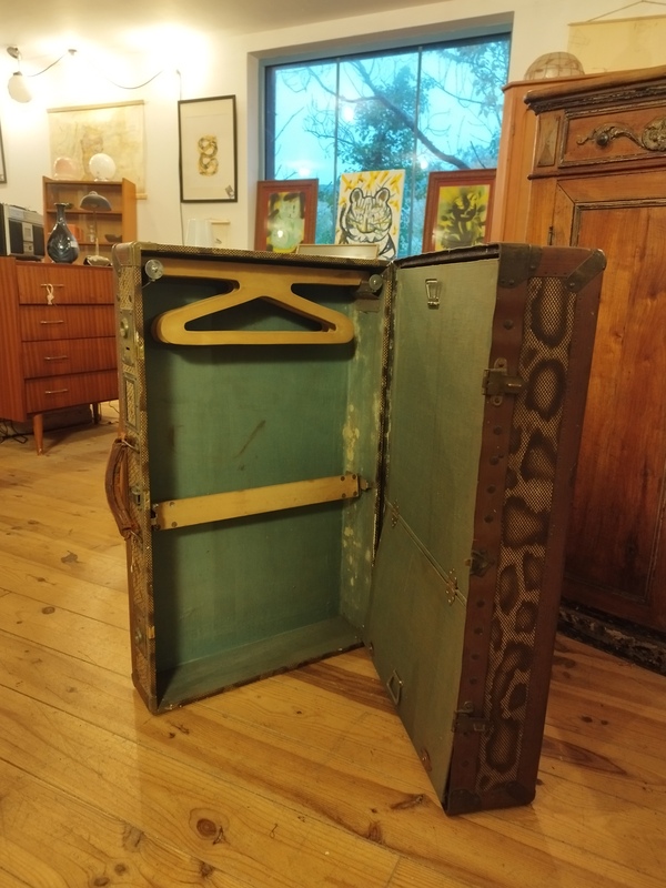 Antique travel suitcase
