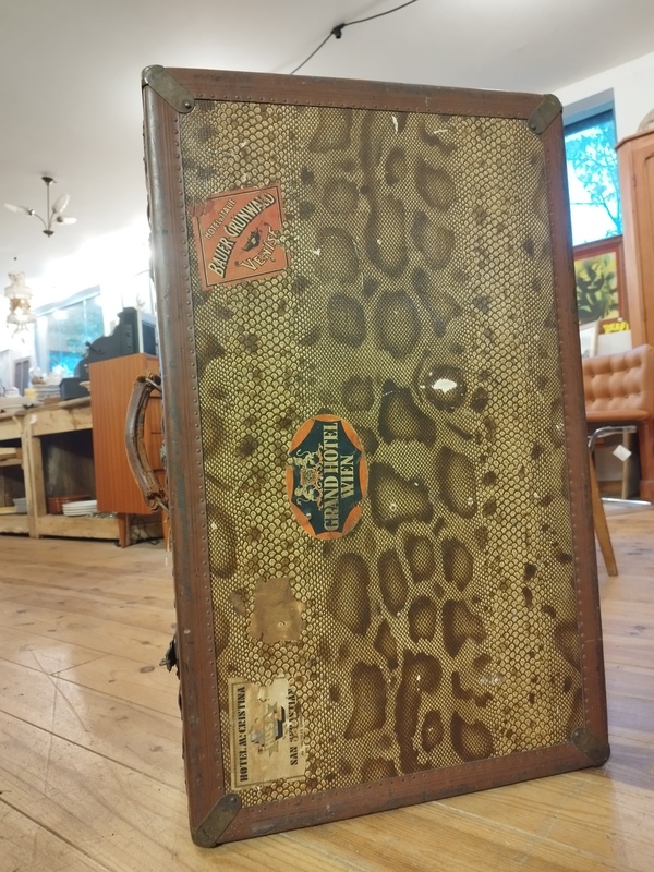 Antique travel suitcase