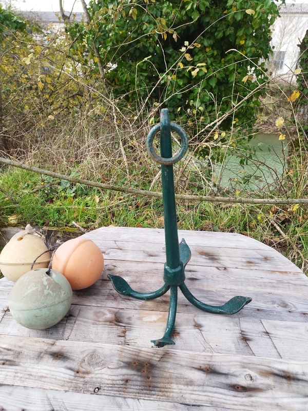 Antique cast iron anchor