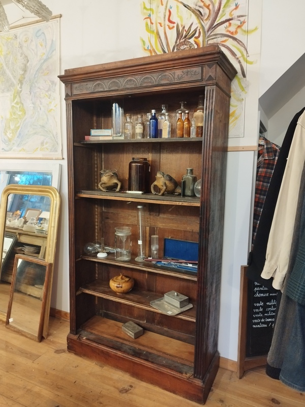Vitrine ancienne bibliothèque 1900