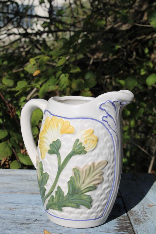 Antique Sunflower Pitcher
