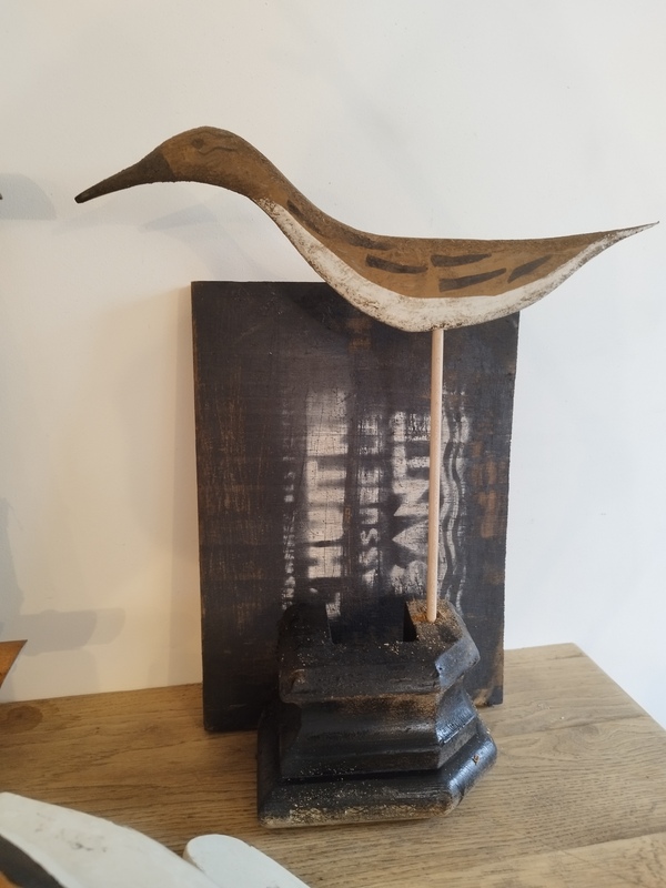 Caller wood bird hand painted pop art