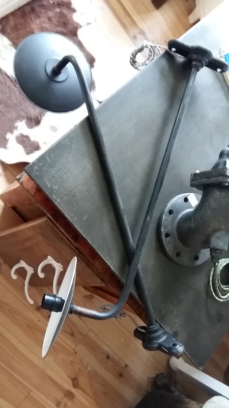 Cast iron wall light