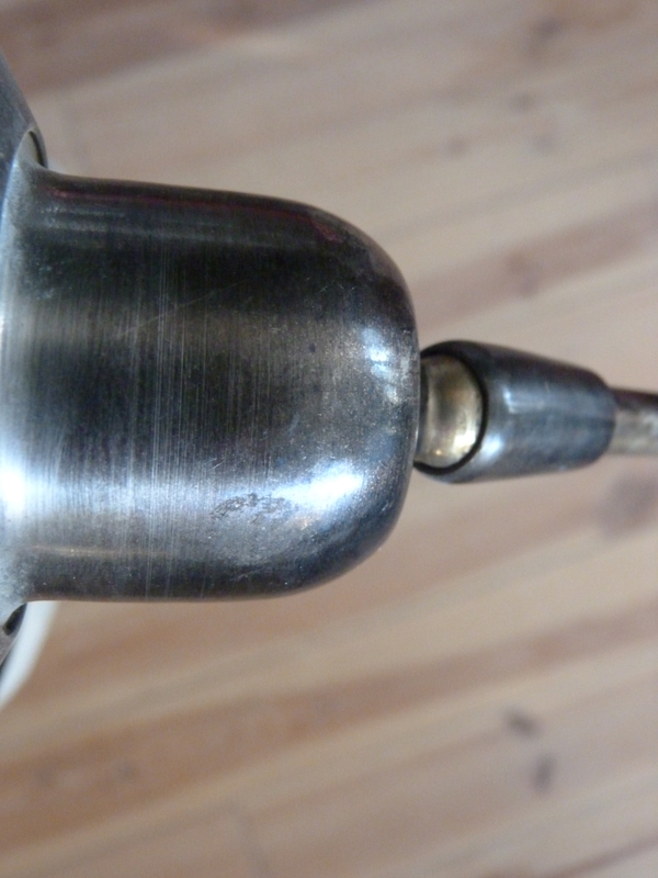 Nickel-plated brass wall lamp