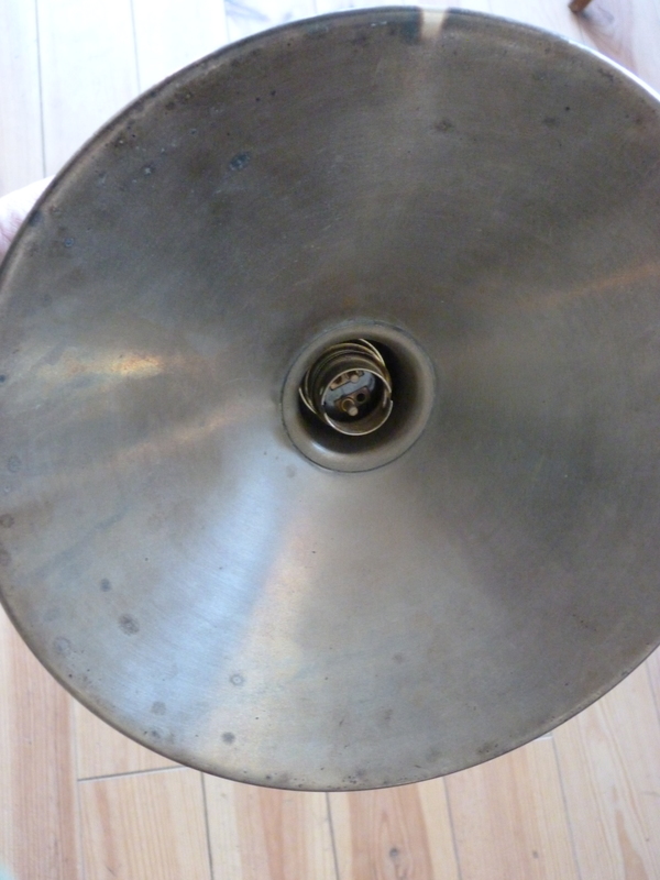 Nickel-plated brass wall lamp