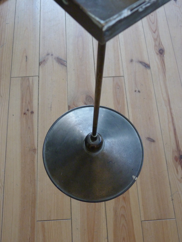 Nickel-plated brass wall lamp