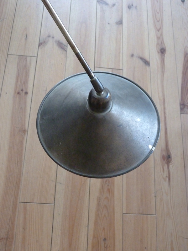 Nickel-plated brass wall lamp