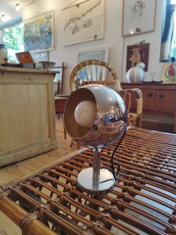 70s chrome eye ball wall light