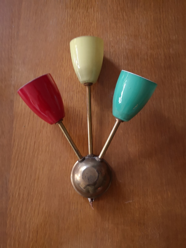Wall lamp three lights years 50 60