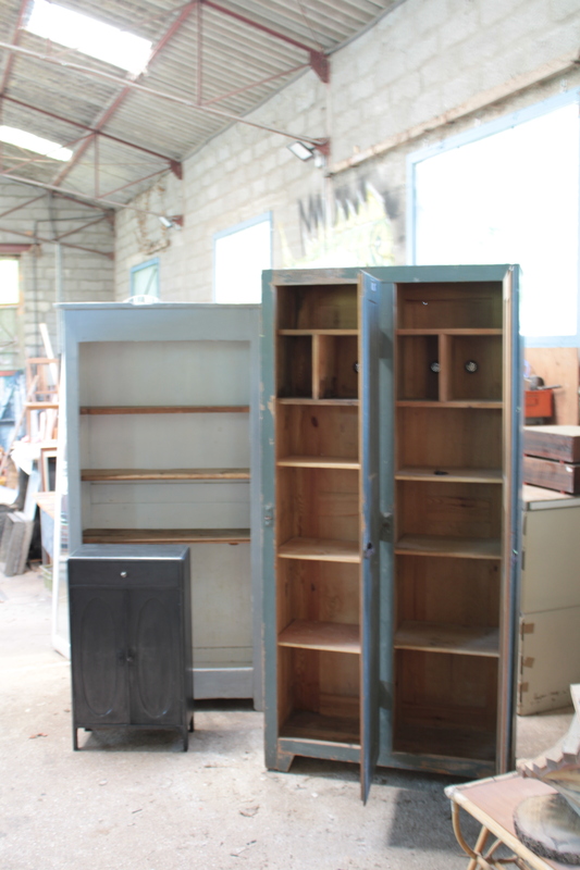 1950s wooden locker room 