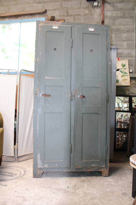 1950s wooden locker room 