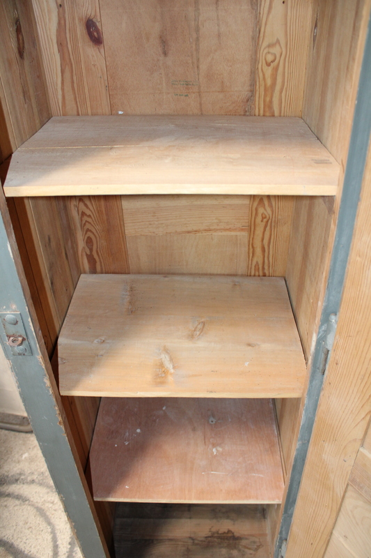 1950s wooden locker room 