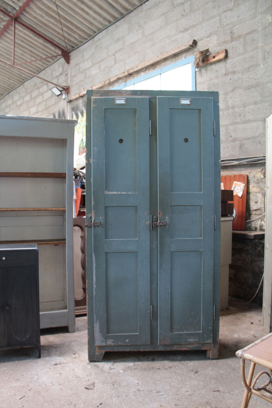 1950s wooden locker room 