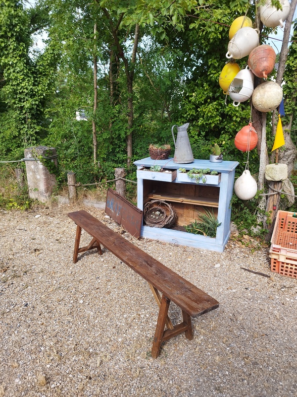 Antique wooden bench 