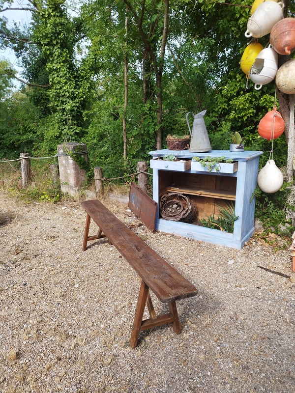 Antique wooden bench 