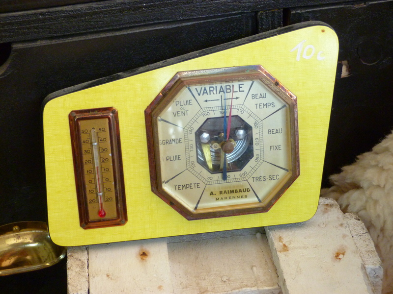 Yellow formica barometer