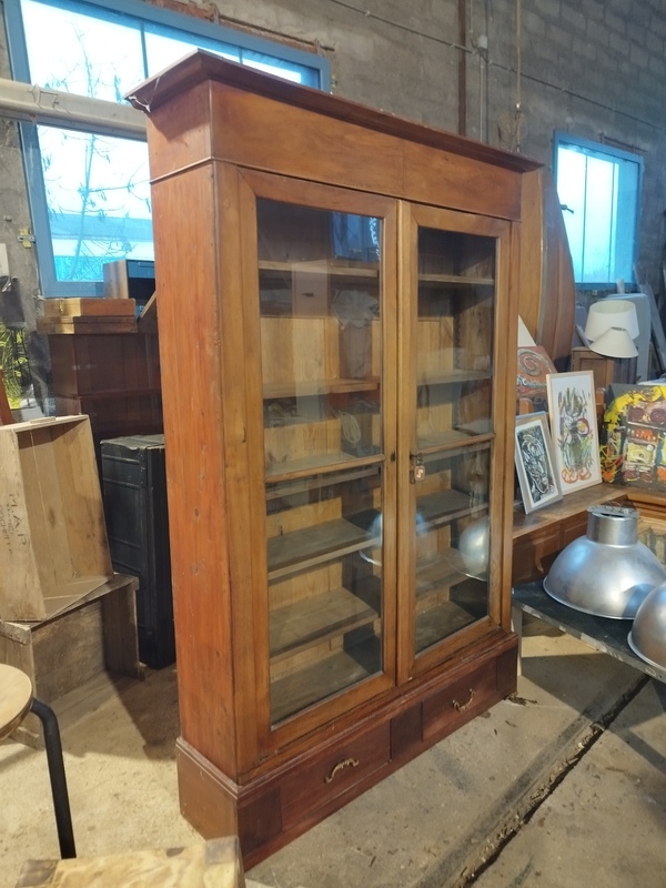 19th century walnut bookcase 