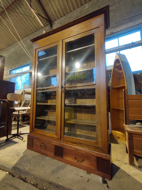 19th century walnut bookcase 