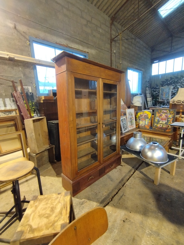 19th century walnut bookcase 