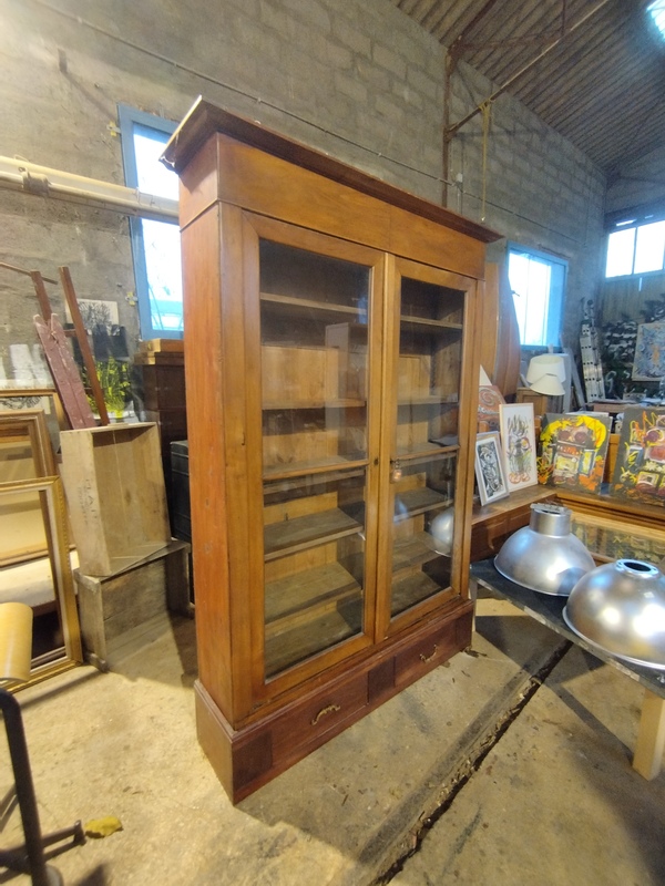 19th century walnut bookcase 