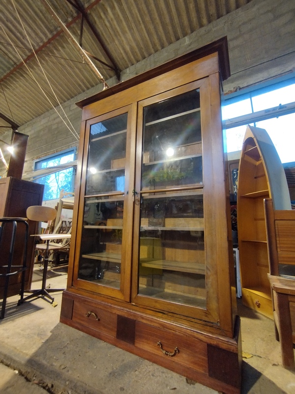 19th century walnut bookcase 