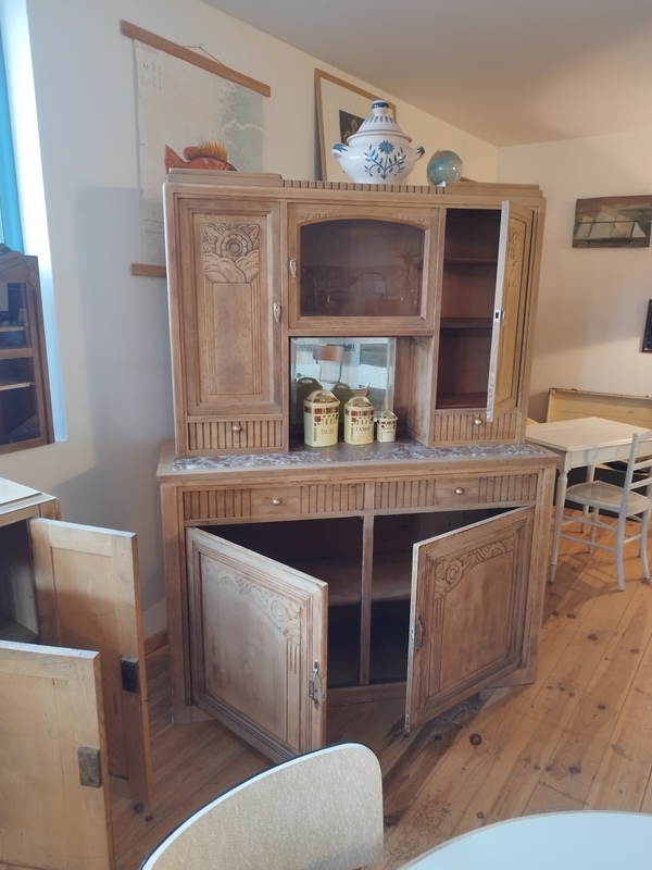 Restored art deco two-body sideboard