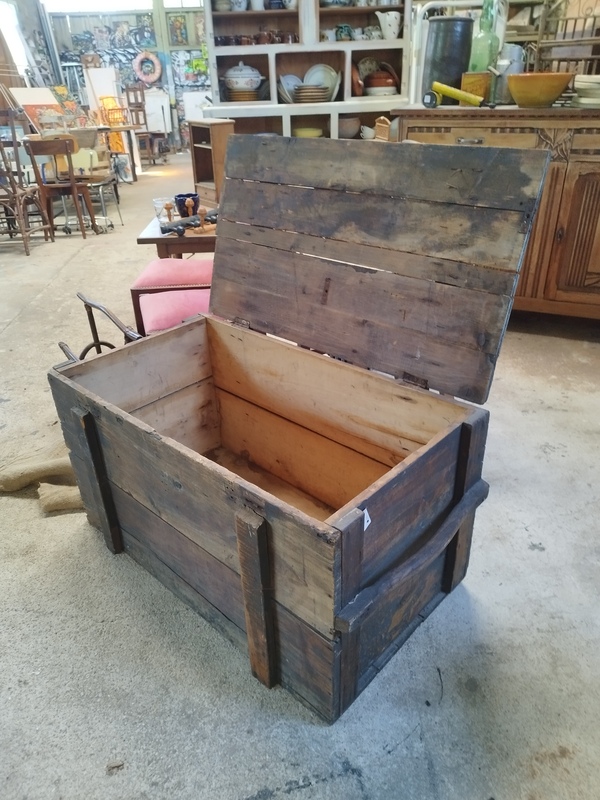 Old wooden weapons case 