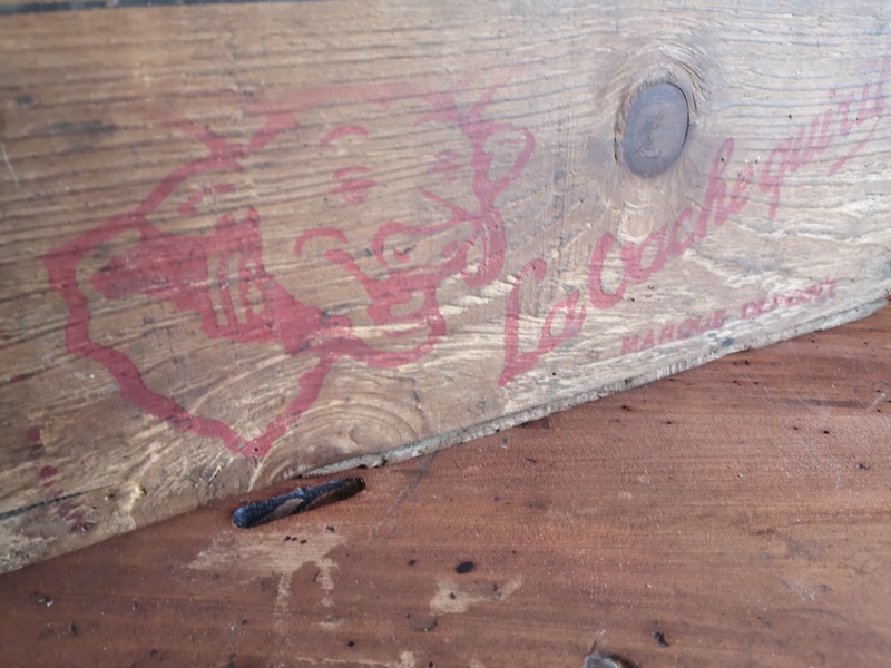 Laughing Cow wooden crate