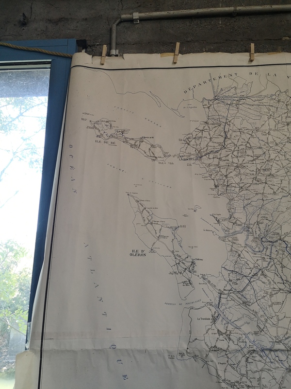 Old map of Charente Maritime.