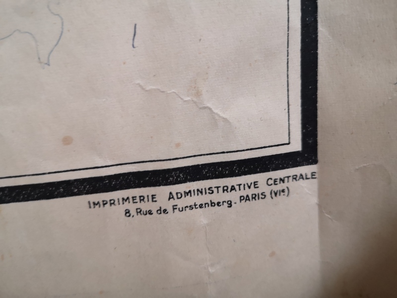 Old map of Charente Maritime.