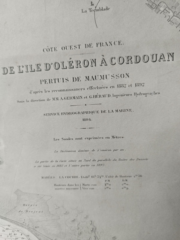 Old nautical chart of Oléron 