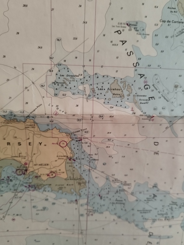 Nautical chart from Bréhat to Cap Lévi