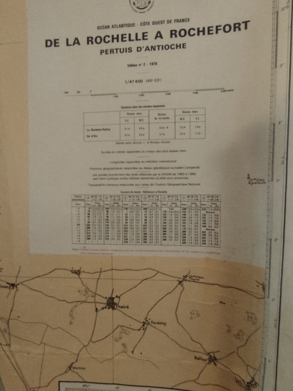 Marine chart La Rochelle to Rochefort