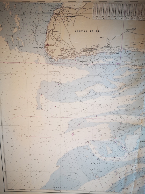 Vintage nautical chart of the Thames England
