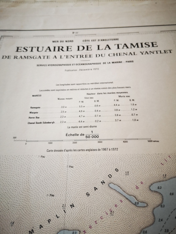 Vintage nautical chart of the Thames England
