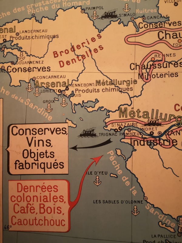 School map of industrial France