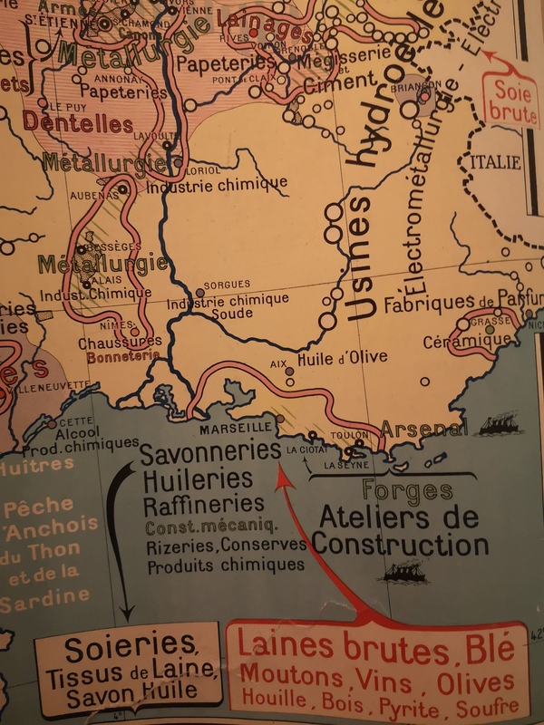 School map of industrial France