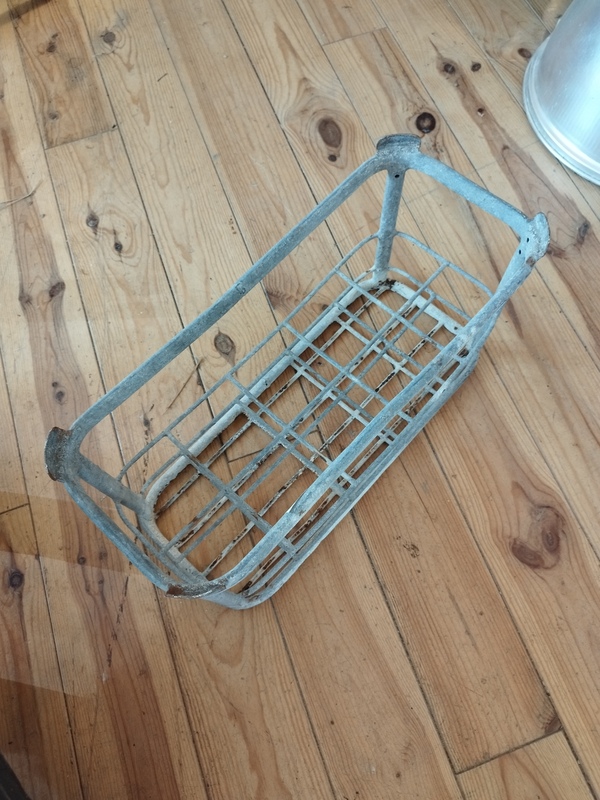 Galvanized bottle rack