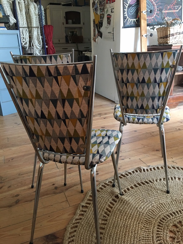 metal and fabric chair